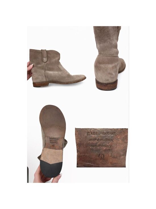 Isabel Marant Shoes - Isabel Marant Taupe Suede Ankle Boots 40/9.5-10